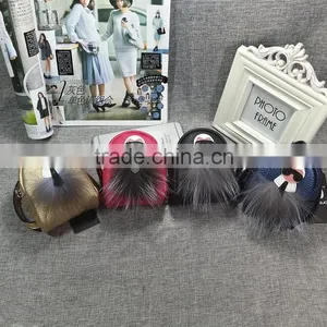 Foshion Style Lafayette Monster Fox Fur Leather Key Bag thumbnail-4