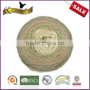Charmkey Colorful Scarf Knitting Acrylic Wool Yarn Melange Yarn Cake Yarn thumbnail-3