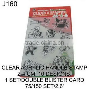 J160 CLEAR ACRYLIC HANDLE STAMP thumbnail-1