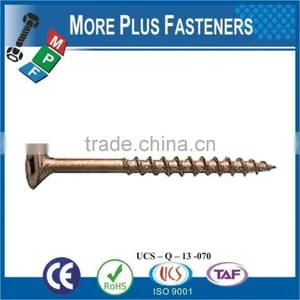 Made in Taiwan Bronze Plated Stainless Steel Zinc Finish Decking Screw thumbnail-2