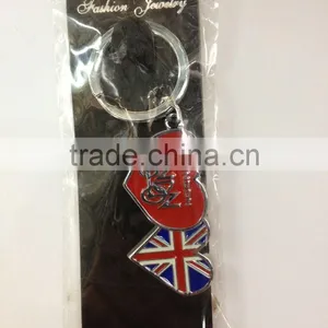 Double Heart Metal Keychain for Souvenir thumbnail-1