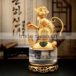 High Quality Beautiful Gold Plated MONKEY TROPHY FOR BUSINESS GIFT thumbnail-1