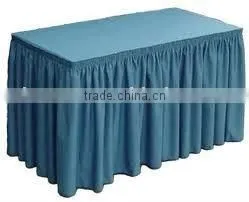 Polyester Table Skirting With Different Pleats and Table Skirts and Hotel Table Linen thumbnail-1