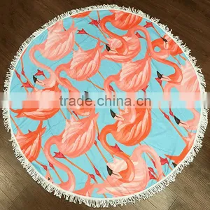 Microfiber Reactive Screen Print Round Beach Blanket thumbnail-5