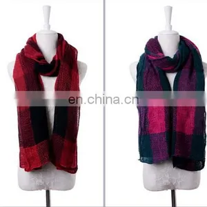 Square Tartan Mix Color Scarf Warming Scarf Many Colors Choice Scarves thumbnail-6