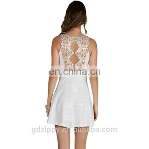 Wholesale Women Clothing Pink and Gold Skater Dress for Girls thumbnail-4