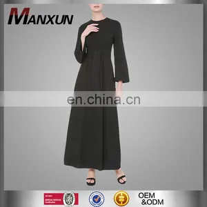 Beautiful Black Flare Sleeves Long Dress Muslim Women Wearing Design thumbnail-1