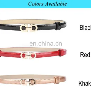 Grace Karin Women Ladies Girls Adjustable Thin Skinny Polyurethane Leather Waist Belt CL010483 thumbnail-6