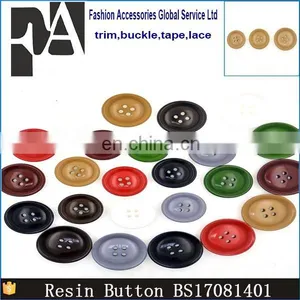 Wholesale Colorful Big Size Four Holes Resin Button for Overcoat Sweater thumbnail-5