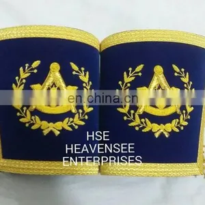 MASONIC REGALIA GRAND LODGE PAST MASTER CUFF'S BLUE thumbnail-2