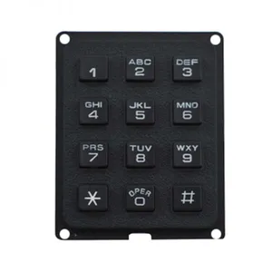 3x4 Safe Key and Natural Silicone Electroconductive Rubber Keypad thumbnail-4