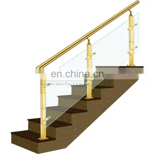 Hot Selling Villa Inox Ss 304 316 Brass Railing For Stairs Balustrades & Handrails Wholesale in China thumbnail-2