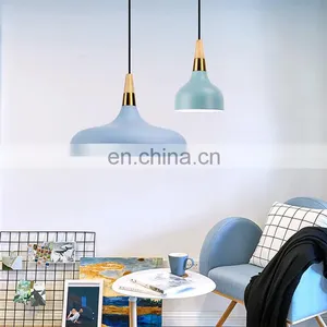 Minimalist Aluminum Suspension Luminaire Decorative Hanging Light Wood Pendant Light for Kitchen Dinner Room thumbnail-4