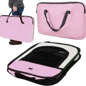 Portable Foldable Pet Exercise Pen Kennel + Carrying Case for Larges Dogs Small Puppies/Cats | Indoor/Outdoor Use Pet Cage thumbnail-5
