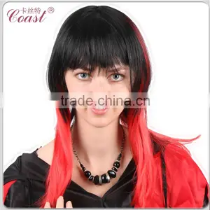 Cheap Fashion Design Synthetic Red and Black Hair thumbnail-1
