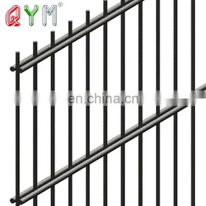 Green Galvanized Powder Coated 868 Double Wire Mesh Fence thumbnail-1
