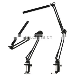 2021 Clip On Table Light Long Arm Clip Office Table Black Table Lamp With Adjustable Arm thumbnail-1