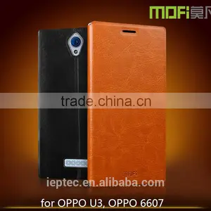 MOFi Case for OPPO U3 Back Cover , Flip PU Leather Case Cover for OPPO U3 thumbnail-1