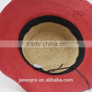 High Quality Womens Sun Beach Promotional Straw Hat Different Color thumbnail-2