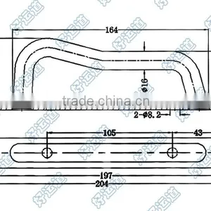 02500S 304SS Stainless Steel Door Handle, Door Grab Handles thumbnail-2