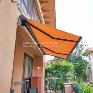 Full Cassette Awning Folding Aluminum Alloy Crank Arm Waterproof Material Cover 8200 Sun Shade Retractable Awnings thumbnail-1