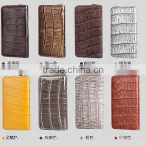 Luxury Wholesale Genuine Crocodile Alligator Leather Women Zip Long Wallet Clutch Wallet for Men thumbnail-4
