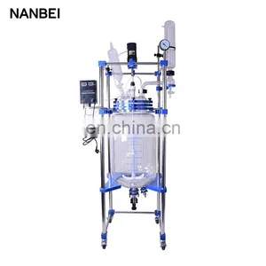 Laboratory 100L Explosion Proof Continuous Stirred Tank Double Layer Jacket Glass Reactor thumbnail-1