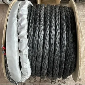 High Strength 12 Strand UHMWPE Mooring Rope/Winch Rope/Black LDMAX-12 thumbnail-1
