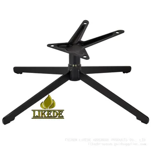 Tilt Beveled Top Plate Black Steel Iron Easy Swivel Rotating Furniture Legs Chair Base With Stylish Design thumbnail-1