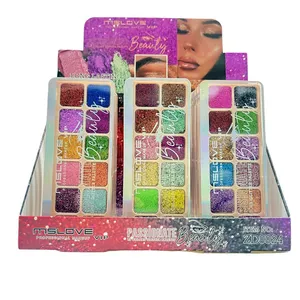 Cosmetic Palette Products 12 Color Glitter Eyeshadow Custom High Pigmented Pressed Eyeshadow Glitter La Sombra De Ojos thumbnail-1