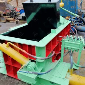 Combination Hydraulic Metal Baler & Shear for Iron Scrap & Metal Turnings Processing thumbnail-1