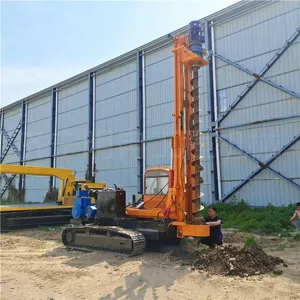 Factory Direct Sales of Photovoltaic Foundation Pile Drivers, Crawler Walking Screw Drilling Rigs, 360-degree Rotating Dual-power Pile Drivers thumbnail-3
