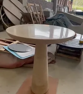 Dining Room Furniture Travertine Top Dining Table Luxury Modern Marble Dining Table Travertine Round Dining Table thumbnail-3
