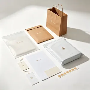 Custom Logo Matte Clothing Packaging Bags, Recyclable Garment Zipper Mailer Bags for Apparel Shipping, Eco-Friendly With Brand Print thumbnail-3