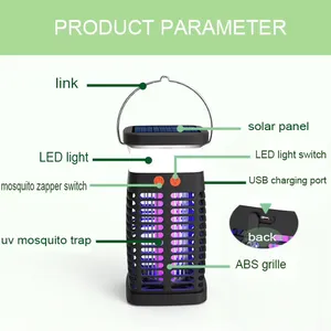 New Design Portable Rechargeable Electric Mosquito Zapper Light Mosquito Repeller thumbnail-5