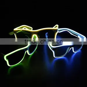 EL Light up Flashing Wire Framed Sunglasses for Parties thumbnail-1