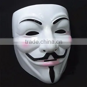 Wholesale PVC/latex Guy Fawkes Mask V for Vendetta Mask /Christmas Halloween Masquerade Mask for V For Vendetta Mask thumbnail-4