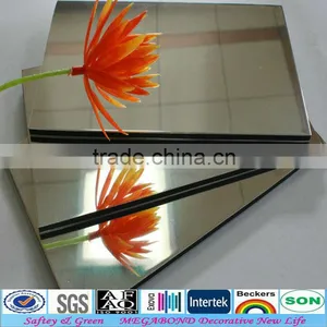 External 6mm Acp Silver Color Mirror Acp Panel thumbnail-1