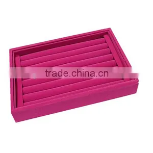 Fashion Jewelry Ring Display Tray Red Leather Covered MDF Frame Promotion S1340-2 thumbnail-1