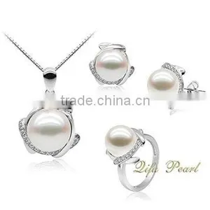 2015 Popular Factory Direct Sale 925 Sterling Silver Pearl Sets on Hotsale thumbnail-1