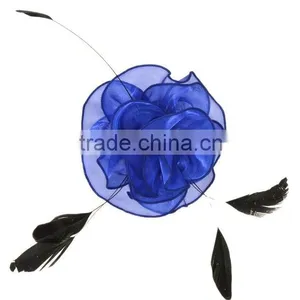 Feather Organza Flower Hair Fascinator/Clip/Barrettes thumbnail-4