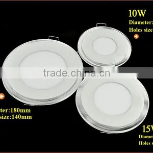 Double Color LED Panel Light 10W 15W 20W Blue+White/Warm White Round Ultrathin LED Ceiling Lamp thumbnail-6