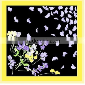 Flower Square Silk Scarf thumbnail-1