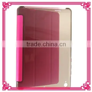 Transparent PC Cover Holder Leather Case for XiaoMi Pad thumbnail-1