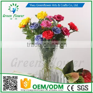 2016 Wholesale MulticolorLuxury Latex PU Artificial Flowers Honey Rose Real Touch Bouquet Wedding Bridal Decor Display Flower thumbnail-6