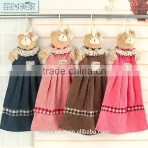 Cute Animal Decorative Hand Towel With Lace, Girl Dress Microfiber Hand Towel thumbnail-1
