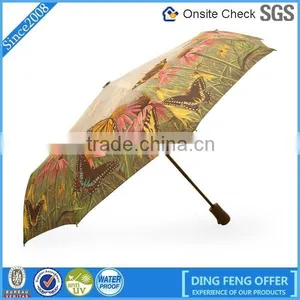 High Quality Outdoor Automatic 3 Folding Rain Umbrella thumbnail-1