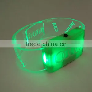 Happy Birthday Gifts Customized Plastic Flashing Led Light Up Bracelet thumbnail-2