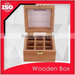 Compartments Wooden Tea Tin Box Supplier thumbnail-1