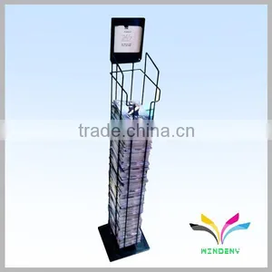 Sturdy 2 Pockets Retail Store Wire Magazine Accessories Display Rack thumbnail-1